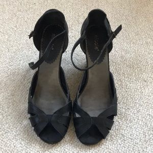 Shoes Nicole black sandals with platform 3 inches size 9M